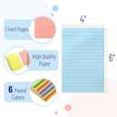 7 x Mr. Pen- Lined Sticky Notes, 4" x 6", 6 Pads, 45 Sheets/Pad, Pastel Color, Sticky Notes with Lines, Ruled Post Stickies, Memo Pads, Self-Stick Note Pad for Office, School, Home, Study & Organization