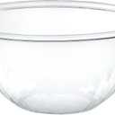 Pack Of 1 PLASTICPRO Disposable 150 Ounce Round Crystal Clear Plastic Serving Bowls for Snack or Chip ,Candy Dish, Party Salad Container 