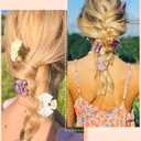 2 x Butterfly Hair Clips: Flower Small Claw Clips for Women - 12pcs Matte Cute Hair Clips for Girls (Bow - Black + Beige + Brown + Coffee)