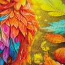 1000 Piece Jigsaw Puzzle for Adults - Colorful Rainbow Owl & Autumn Forest, Matte Anti-Glare, Unique-Shape Pieces, 2mm Board, Frame-Worthy 27x19  