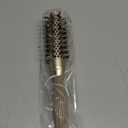 Round Brush with Boar Bristles, 1 inch Barrel, Nano Thermal Ceramic Ionic Tech for Straightening and Blow Drying, Gold