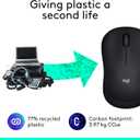 Logitech M185 Wireless Mouse, 2.4GHz with USB Mini Receiver, 12-Month Battery Life, 1000 DPI Optical Tracking, Ambidextrous, Compatible with PC, Mac, Laptop - Black