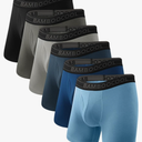 BAMBOO COOL Breathable Men's Underwear Modern Multipack Comfortsoft Moisture-Wicking Boxer Briefs 6 Pack
 L