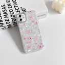 NITITOP Compatible with iPhone 11 Case Cute Flower Floral Shell Textures for Girls Women Soft TPU Slim Hard Back with Lens Protective Phone Cover - White