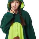 Fruits Costume Adults Onesies Unisex Pajamas Cosplay Fruits Plush Halloween Jumpsuit for Men Women, Small