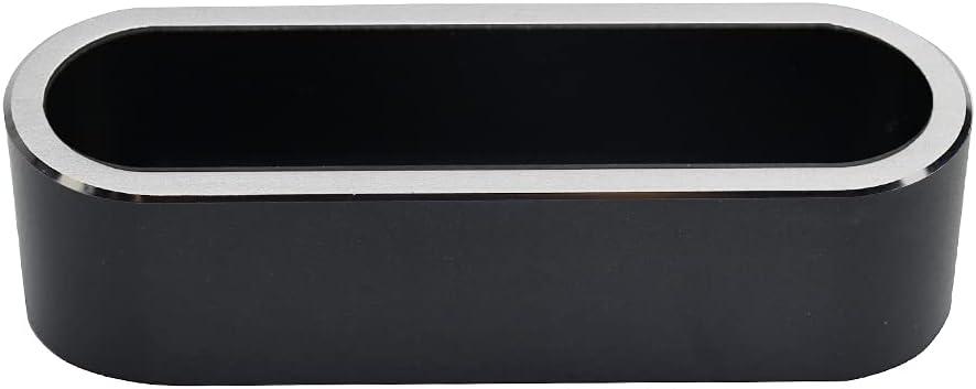Metal Desktop Card Holder for Desk Stylish Aluminum Alloy Business Card Display Stand for Men Office Black 1 Pack