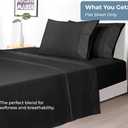 Royale Linens 100% Organic Cotton Full Flat Sheet Only - Super Soft - Percale Top Sheets - Full Flat Sheet Sold Separately - Breathable, Cool & Crisp Black Sheets Only (81" x 96", Black)