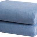 BOURINA Fleece Blanket Flannel Throw Blanket (Blue,Throw Size) Lightweight Cozy Microfiber Blanket for Sofa, Couch, Bed, Camping, Travel, 50x60 inches