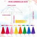 Eccliy 12 Pcs Mini Umbrella 11.8 Inch Colorful Tiny Plant Umbrella Adjustable Beach Sunny Rainy 1:6 Scale Cute Parasol for Photography Prop Supplies Home Decorations, 8 Colors (Classic Color), 30cm