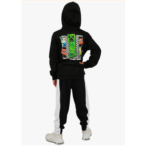 Bioworld Youth Boys Minecraft 2 pc Hoodie Jogger combo L