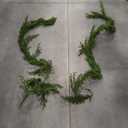 2 Pcs Christmas Garland with Lights 6 Ft, Real Touch Norfolk Pine Garland for Mantle, Christmas Decorations Indoor Outdoor for Wall Fireplace, Faux Greenery Cedar Garland Realistic for Table Decor