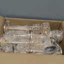 Qunclay 18 Pieces Crystal Candle Holders Bulk Candle Stick Holder Centerpieces for Table Wedding Centerpieces Crystal Decorative Tealight Dining Table Decor for Party(Gold)