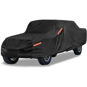 X AUTOHAUX Truck Car Cover for Jeep Gladiator JT 2020-2024 Outdoor Waterproof Sun Rain Dust Wind Snow Protection Black