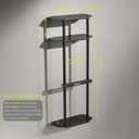 simpletome Towel Racks for Bathroom Storage Shower Organizer 31 inch Wall Mounted with Shelves Can Holds 6 Large Towels Thickened Carbon Steel (Matte Black)