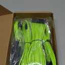 upHere PSU Cable Extension kit Sleeved Cable Custom Power Supply Sleeved Extension 18 AWG 24-PIN 4+4 PIN 6+2 PIN with Combs- Green (19.7 inch / 50 CM),SC503