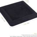 Black Velvet Jewelry Display Tray, Luxury Velvet Ring Holder Showcase for Necklaces Earrings, Jewelry Store Display and Ecommerce Photography Prop, 4.72x4.72 Inches (Black)