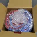 Jessy Home Plaid Quilt Set Queen Bedspreads Coverlet Set Red Blue White Patchwork Queen Size Quilt Set Bedding Soft Lightweight Quilts Coverlet Country Reversible Quilt Bed Spread with 2 Pillow Shams