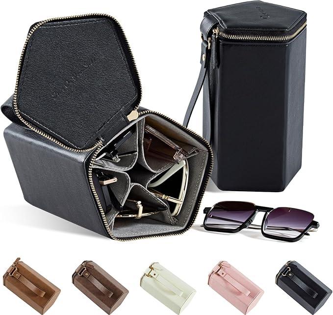 Sunglasses Travel Case Organizer Hangable for Men Women, Eyeglasses Foldable Storage Organizer