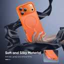 4 x Magnetic for iPhone 17 Pro Case Fits MagSafe Camera Len Protector*1 16FT Drop Resistant Matte Skin Feeling Back Cover Shockproof Slim Fit for iPhone 17 Pro Phone Case 6.3 inch,Orange