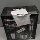 Mueller Multistick 5-in-1 Immersion Blender Handheld, 12 Speed Hand Mixer - Turbo Boost, Heaviest Duty Copper Motor, Titanium Blades Hand Blender, Milk Frother Wand, Whisk, Beaker, Chopper, Grey (Gray)