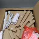 YUFAM 2 Tier Under Desk Printer Stand with Storage, Small Printer Table with Charging Station, Rolling Printer Cart Shelf with Lockable Wheels for Home, Office (Natural)