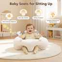 3-in-1 Baby Play Mat & Baby Seats for Infants for Sitting Up, Tummy Time Gym Activity Mat with 5 Detachable Toys, for Babies 0-6-12-18 Months, Newborn Babies Shower Gifts(Khaki)