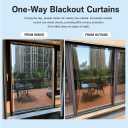 One Way Mirror Window Shade, Pull Down Tinted Window Shades Blackout, 47.2"W x 59.1"H