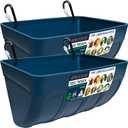 Chicken Feeder Waterer, Goat Feeder - 2 Pack, 5.5 Quart, for Goats Chickens Duck Sheeple Dogs Piglets Deers Gooses, Turkeys, Goat Supplies(Appearance Patent Product)