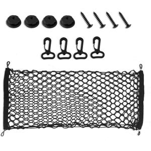 Cargo Net Stretchable, Trunk Net for SUV, Adjustable Elastic Trunk Storage Net with Hook, Universal Truck Bed Organizer Car Interior Accessories Fit for Most SUVs, Vehicles and Trucks