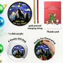 Wolf Lovers Ornament Christmas 2025, Woodland Wild Animal Ornaments for Christmas Tree, Wolf Wooden & Acrylic Ornament Decorations, Gifts for Animal Lovers, Girls, Women, Just a Girl Who Loves Wolves