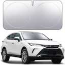 7 x Lamicall Car Windshield Sun Shade - [4 Layers Nano Coating][Light and Thin] Foldable Front Window Sunshade, UV Block, Auto Interior Protection, 57"x29" Windshield Cover for Compact Sedan, SUV (Small)