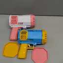 2 Bubble Gun with 2 Bottles Refill Solution for Kids, 40-Hole Light Up Bubble Machine for Toddlers 1-3, Bubble Blaster Maker, Party Favors Toys for Boys Girls 4-8 Birthday Gifts