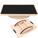 Balance Board Wooden Wobble Board for Adults Anti-Slip Board for Physical Therapy & Core Strength, Ideal Balance Board for Standing Desk with Ankle Support