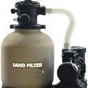 GAME 7011-E Sand Filtration System - 16-Inch Above-Ground Pool Filter Tank With Digital Timer, 120 Pound Sand Capacity, 3/4 HP Pump and Motor​, 3,698 GPH