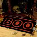 Artoid Mode Boo Halloween Doormat, Low-Profile Switch Rug Door Home Decor Mat Floor Mat for Indoor Outdoor 17x29 Inch