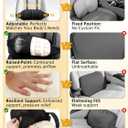 Adjustable Car Seat Lumbar Support Pillow Dual Straps Memory Foam Lower Back Waist Support Cushion with Convex Point Design Removable Cover for Vehicle SUVs Driving Travel Accessories Office Chair