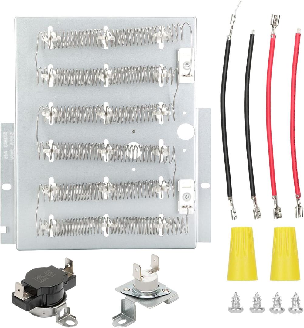 964P3 61927 for Speed Queen Dryer Element, Replaces 964P3 61927 61195 D510329P, Fits Models ADE3SRGS173TW01 ADE3LRGS171TW01 ADE30RGS171TW01 ADE3SRGS175TW01, Dryer Heating Element Include Thermal Fuse