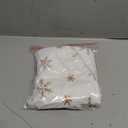 Christmas Tree Skirt 36 Inches, Faux Fur White Tree Skirt with Gloden Snowflakes, Soft Thick Christmas Tree Mat for Xmas Tree Decor, Large Tree Skirts for New Year Merry Christmas Tree Decorations