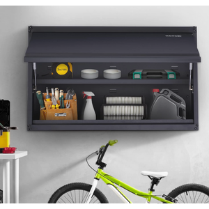 VEVOR Metal Storage Cabinet, 120lbs Load Capacity per Shelf, 20'' Tall Wall-Mounted Powder-Coating Steel Garage Cabinet with Adjustable Shelf, Press to Close & Open Door Perfect for Office Garage Tool | Wall-Mounted Powder-Coating Steel Garage Cabinet, Adjustable Shelf, Press to Close & Open Door Perfect for Office Garage Tool