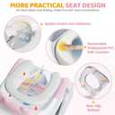 Orzbow Potty Training Seat | Upgrade Toddler Potty Training Toilet with Step Stool, 2-in-1 Stability Toilet Seat for Boys Girls | with Splash Guard, Anti-Slip Pad, Ladder, and Height Adjustable, Pink