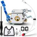 MOTOALL 590460102 Carburetor for Husq 125B Husqvarna125BX 125BVX Leaf Blower Trimmer for Zama C1Q-W37 Carb 545 08 18-11 581798001 545081811 545112101 with Air Filter Fuel Line Kit Snowblower
