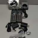 AT&T GL21012 DECT 6.0 2Handset Cordless Phone with Call Block & Caller ID  FullDuplex Handset Speakerphone, 2" White Backlit Display, Lighted Keypad, Graphite & Black