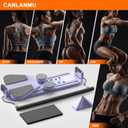 Canlanmu Pilates Board,Multifunctional Rebound Abdominal Board,Foldable Pilates Reformer Set, Ab Core Trainer Machine,Ab Exercise Board,Abs Workout Equipment for Women Home Gym Equipment