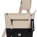 Sherpani Sadie, Nylon Crossbody Bag, Lightweight Shoulder Bag, Travel Cross Body Purse, Crossbody Bags for Women, RFID Protection, Removable Coin Purse, Travel Gift for Mothers Day 2025 (Con Leche)