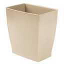 iDesign Small Plastic Bathroom Trash Can, Slim Rectangle Garbage Bin for Bedroom, Office, Dorm, Brown (Taupe)