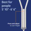 Medline Aluminum Crutches for Kids, Adults, & Seniors, Walking Aid for Reliable Balance, Comfortably Holds 300 LBS, Fits Patients Between 5'10" to 6'6" Tall