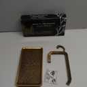 Vintage Paper Towel Holder with Cellphone Shelf for Bathroom, Wall Mount Anti-Rust Aluminum Paper Towel Rack (Brass)