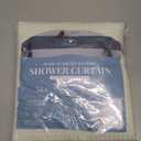 Inhousolu Long No Hook Shower Curtain with Snap in Fabric Liner Set Waffle Weave 230GSM Weighted Hem, Waterproof & Washable Bathroom Curtain Spa Luxury with Mesh Top Window 72" W x 78" L Ivory