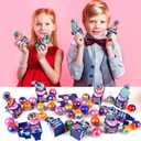 28 Pack Valentines Day Gifts for Kids, Galaxy Slime with Greeting Card Box Stress Relief Fidget Toy for Kids Party Favor, Valentine's Day Classroom Exchange Prizes Gift Set