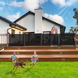 275" Retractable Baby Gates Dog Gate - 23ft Extra Wide Expandable Child Safety Gate,49" Tall Toddler Pet Mesh Gate with Reinforced Strips for Doorways,Stairs,Hallways,Outdoor & Indoor Large Openings